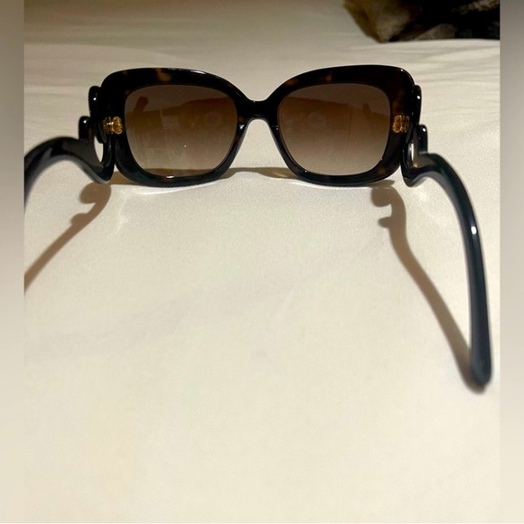 Authentic PRADA Minimal Baroque Square Swirl Black Havana Sunglasses, - Picture 4 of 7